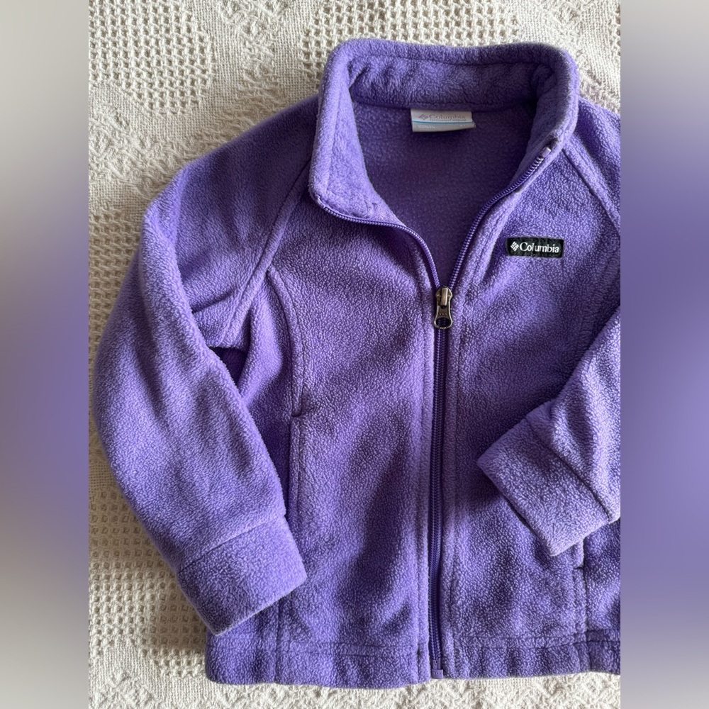 Girls Columbia Fleece Jacket 3T - Picture 2 of 3